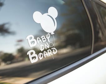 Disney Baby on Board Decal, Disney Baby Decal, disney sticker, baby on board, disney bumper sticker, Disney Gift, baby shower gift
