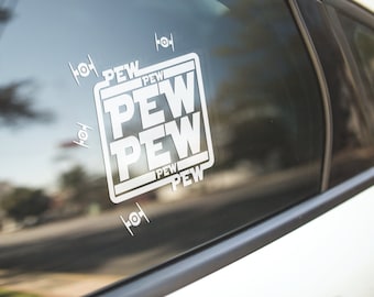 Star Wars Pew Pew Aufkleber, Star Wars Geschenk, Geschenk für ihn, Geschenk für sie