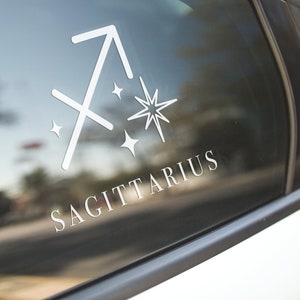 Sagittarius Decal, Sagittarius car decal, Sagittarius sticker, horoscope decal, gift for her, zodiac decal, horoscope gift