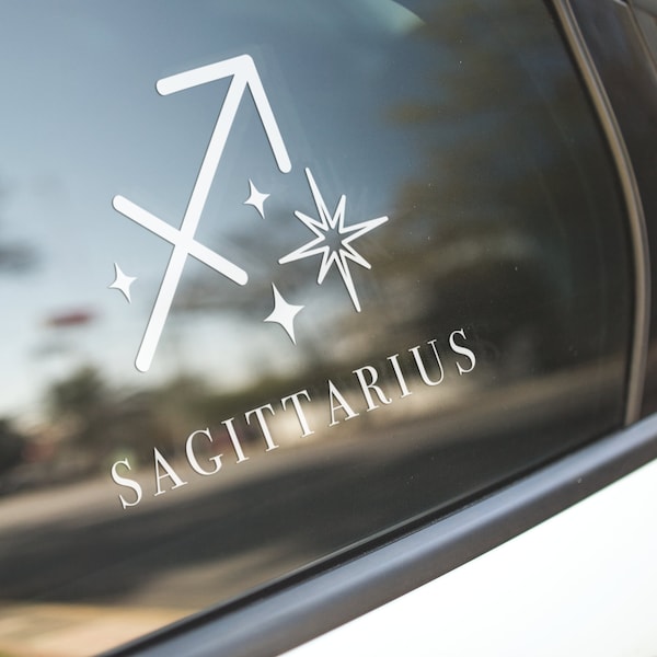 Sagittarius Decal, Sagittarius car decal, Sagittarius sticker, horoscope decal, gift for her, zodiac decal