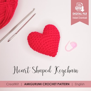 Amigurumi Crochet Pattern Heart Shaped Keychain | Amigurumi Crochet Pattern | Crochet | Language: English