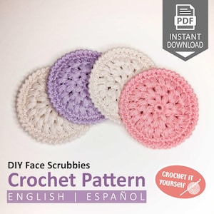 Face Scrubbies Crochet Pattern PDF – Reusable Makeup Cotton Pads Tutorial