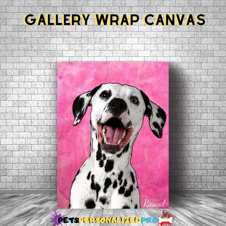 Custom POP ART Framed Pet Canvas Gift for Pet Lover Dog Gift Etsy