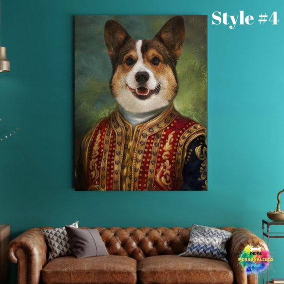 Personalised Pet on Historical Costume Canvas model 4 