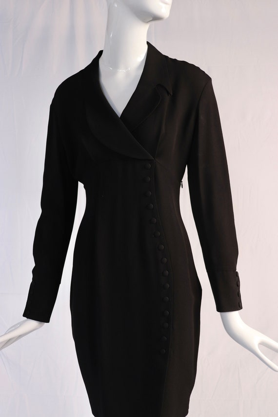 Vintage 1990s Black Thierry Mugler Dress | Etsy