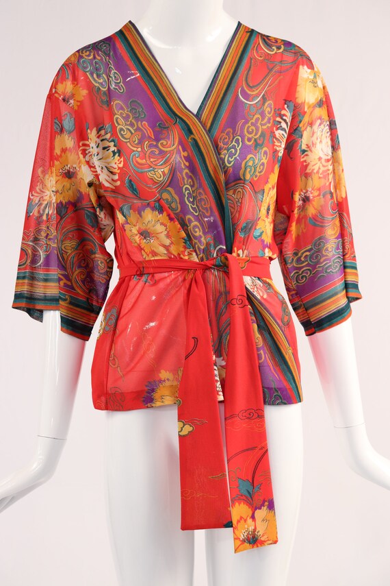 womens sheer kimono tops
