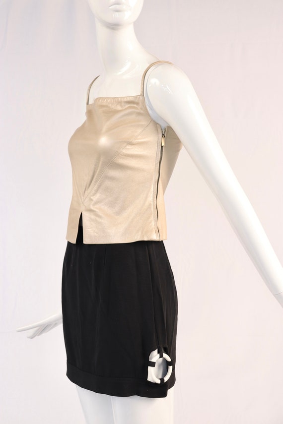 Vintage 1990s Chanel Leather Tank Top