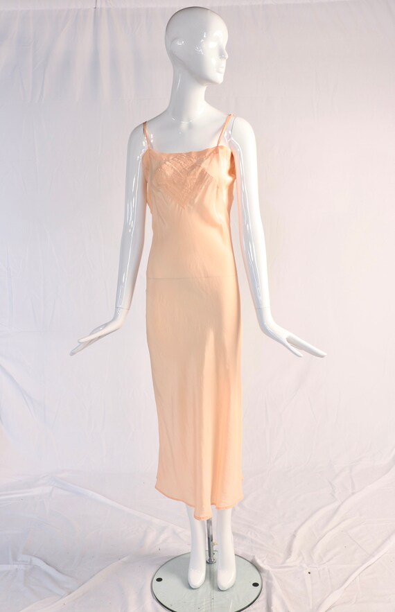 Vintage 1930s Geometric Shape Detailed Slip Dress