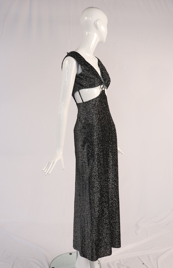 Vintage Lurex Cut Out Evening Gown
