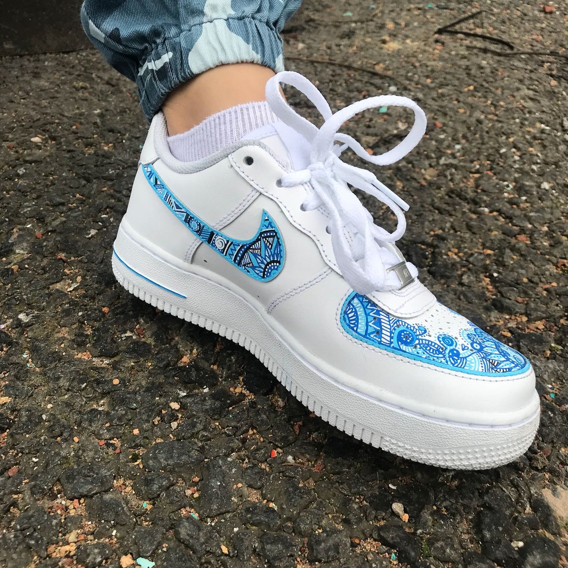 Custom Unisex Paisley Mendhi Nike Air Force 1 | Etsy