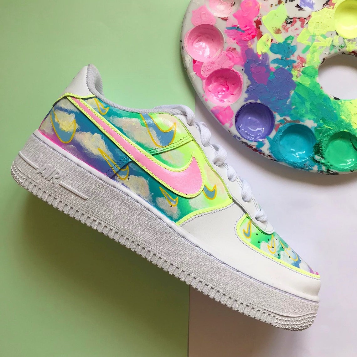 nike air with rainbow swoosh