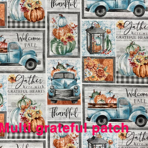 Pumpkin Truck Fabric Etsy
