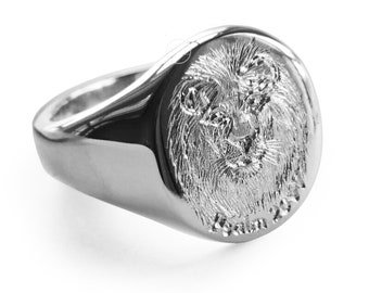 925 Solid Silver Hand Engraved Oval Signet Rings. Bespoke, Hand Crafted & Engraved To Order, Solid, British Made. Fully U.K. Hallmarked