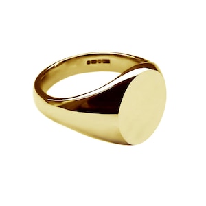 9ct Solid Yellow Gold Ladies Pinky Signet Ring. Bespoke, Hand Finished To Order. Fully U.K. Hallmarked