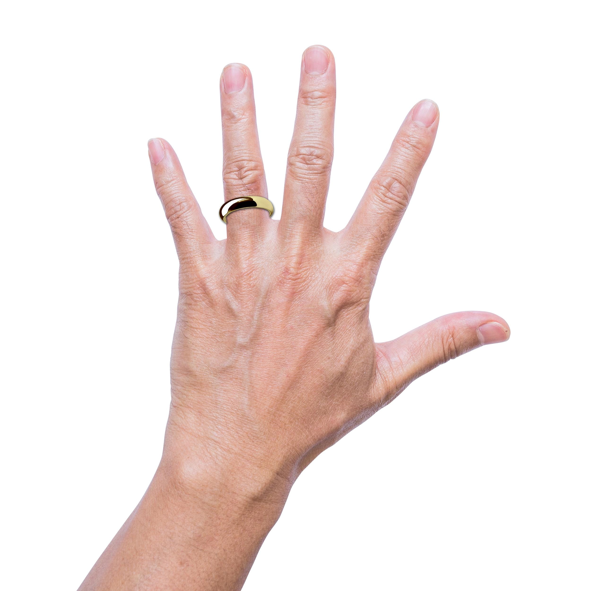 Theia Unisex Heavy Weight D Shape Celtic Design 6 mm 9 ct Yellow Gold Wedding Ring - Size I
