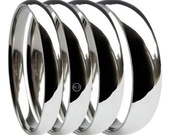 950 Platinum Medium Court Comfort Profile Wedding Bands. Bespoke, Hand Finished To Order Traditional Fully U.K. Hallmarked