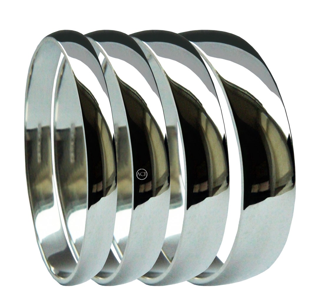 thumbnail interactive-video image 1 of Ace Jewellery 3mm 950 Platinum Wedding Rings - D-Shape Band - UK Hallmarked 3.3g - Handmade In Great Britain 1 of 5