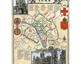City of York Map Print – Limited Edition Signed Giclée Art