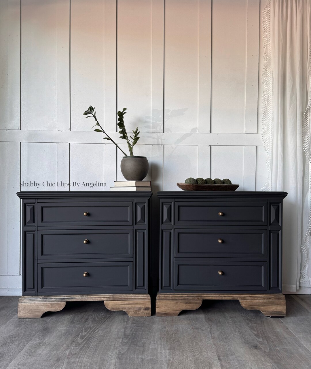 SOLD Do NOT Purchase Oversized Matte Blac Nightstands Shipping Not ...