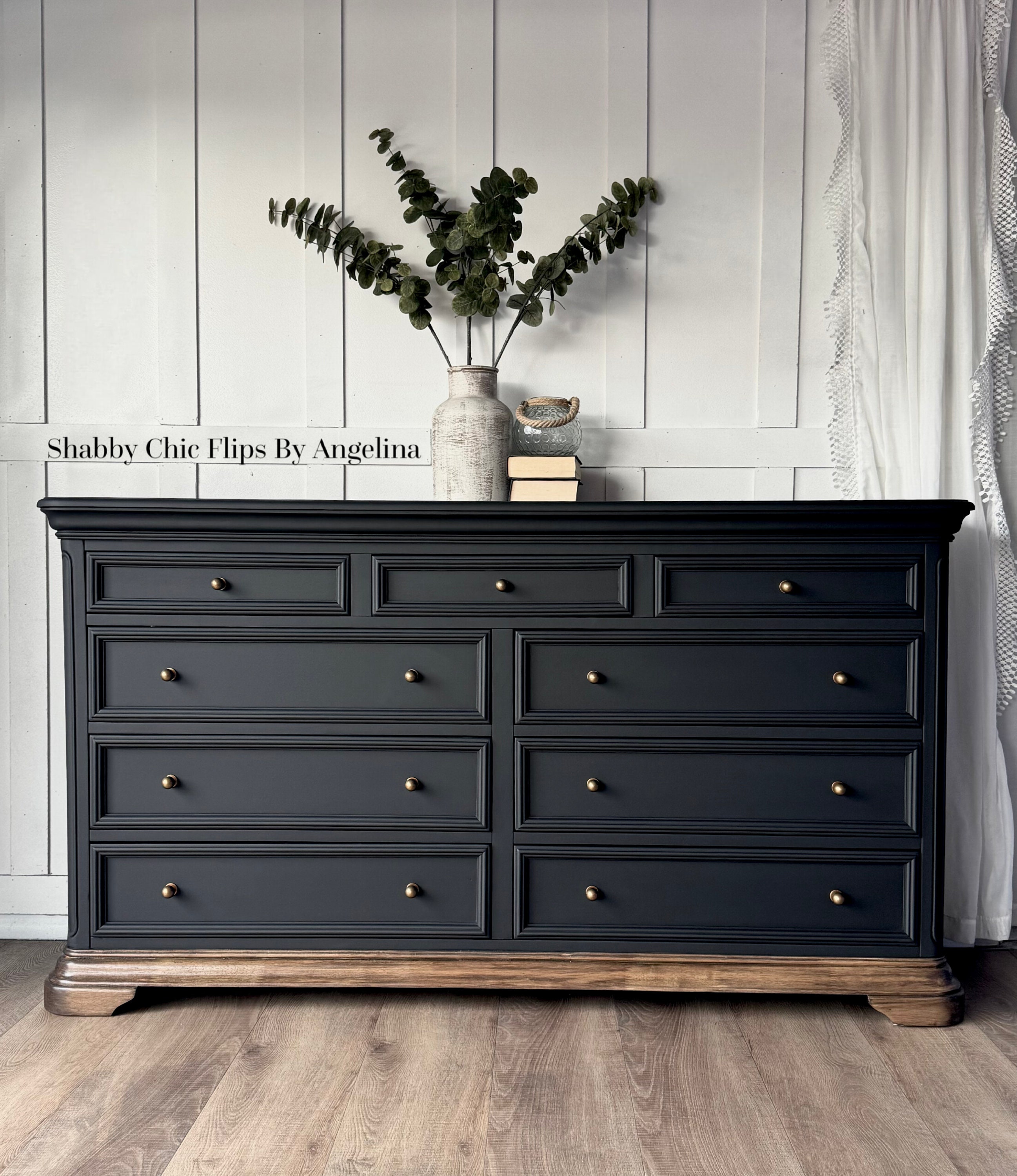 Flat black dresser discount
