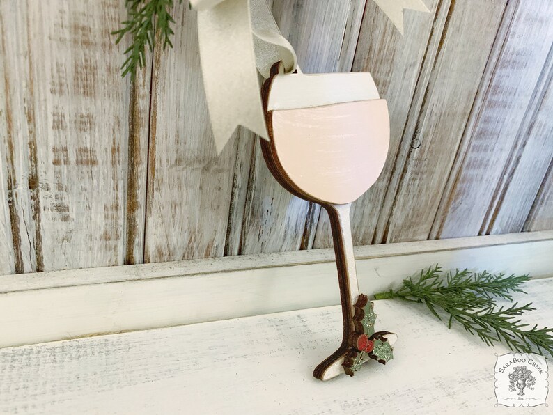 Wine Ornament Wine Glass Ornament Friends Red Wine White Etsy