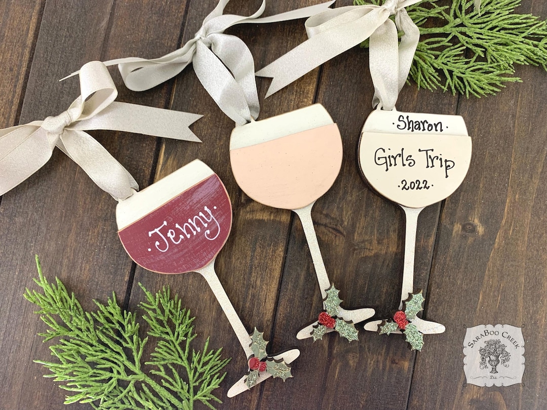 Wine Ornament Wine Glass Ornament Friends Red Wine Wine Etsy