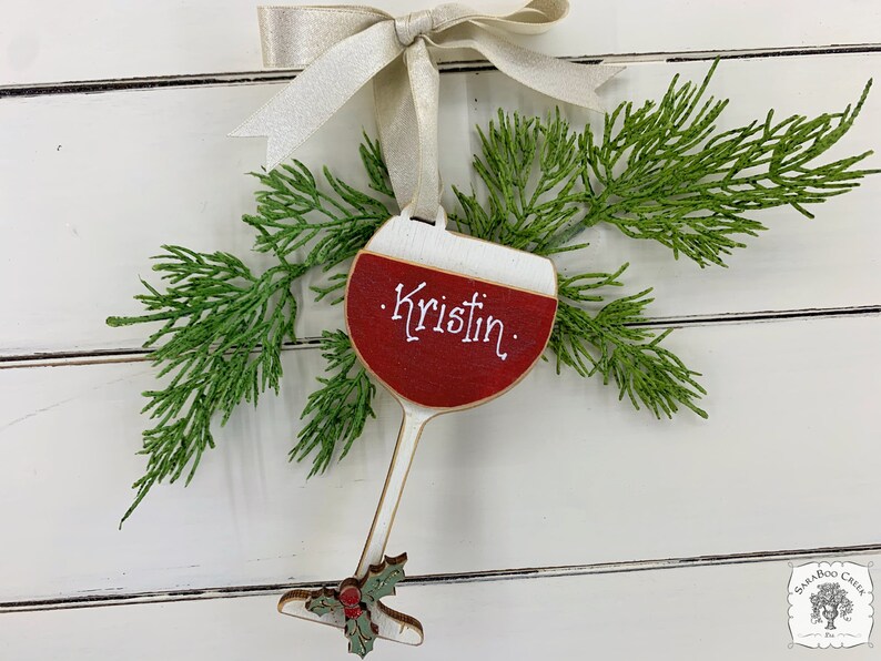 Wine Ornament Wine Glass Ornament Friends Red Wine Wine Etsy