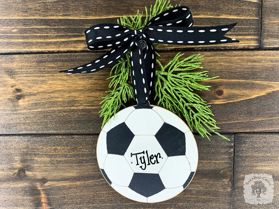 Personalized Soccer Ornaments Soccer Gifts Soccer Ball Etsy