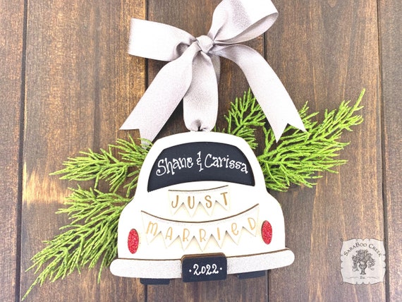 Just Married Ornament First Christmas Married Ornament 2023