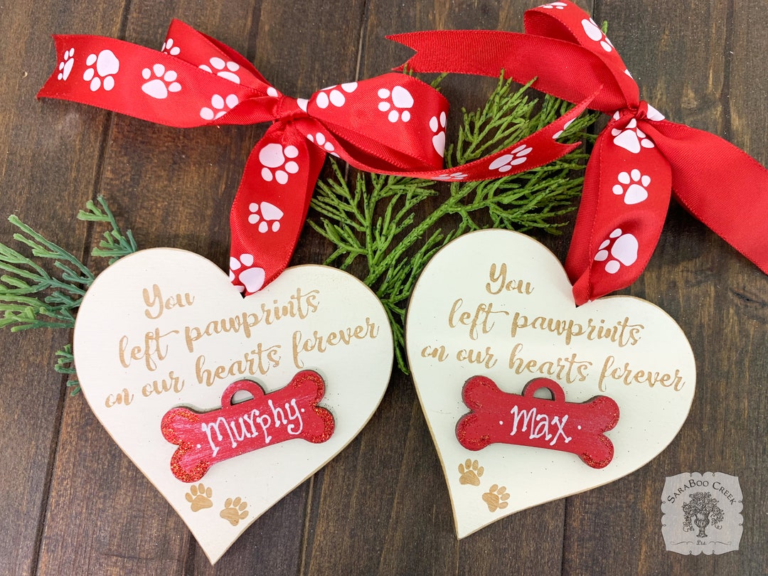 Dog Memorial Ornament Personalized Dog Remembrance Gift in Sympathy for ...