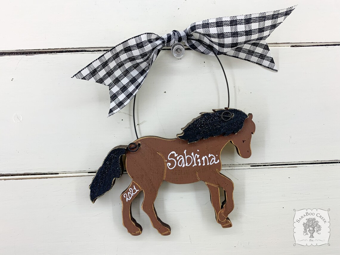 Horse Ornament Personalized Horseback Riding Ornament Horse Etsy