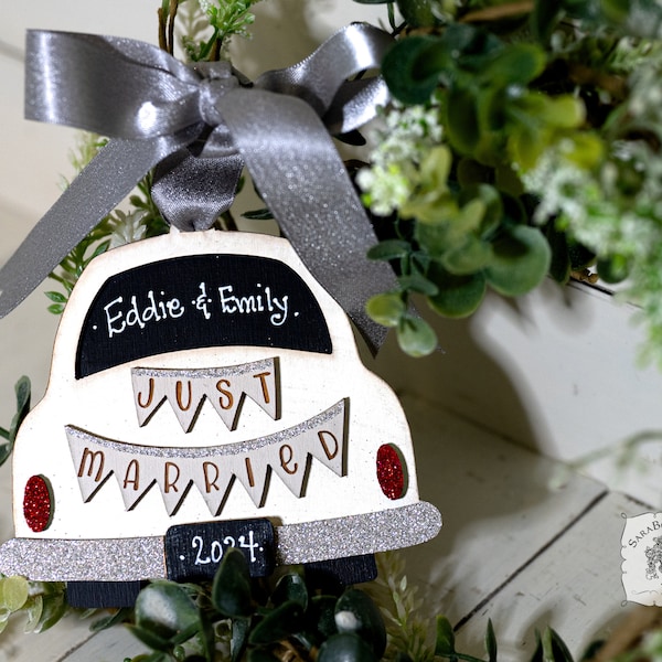 Just Married 2024 Ornament Etsy