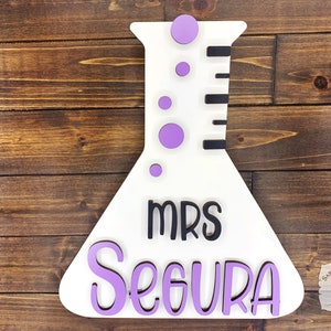 Science Teacher Sign for Science Classroom Door Decor - Personalized ...