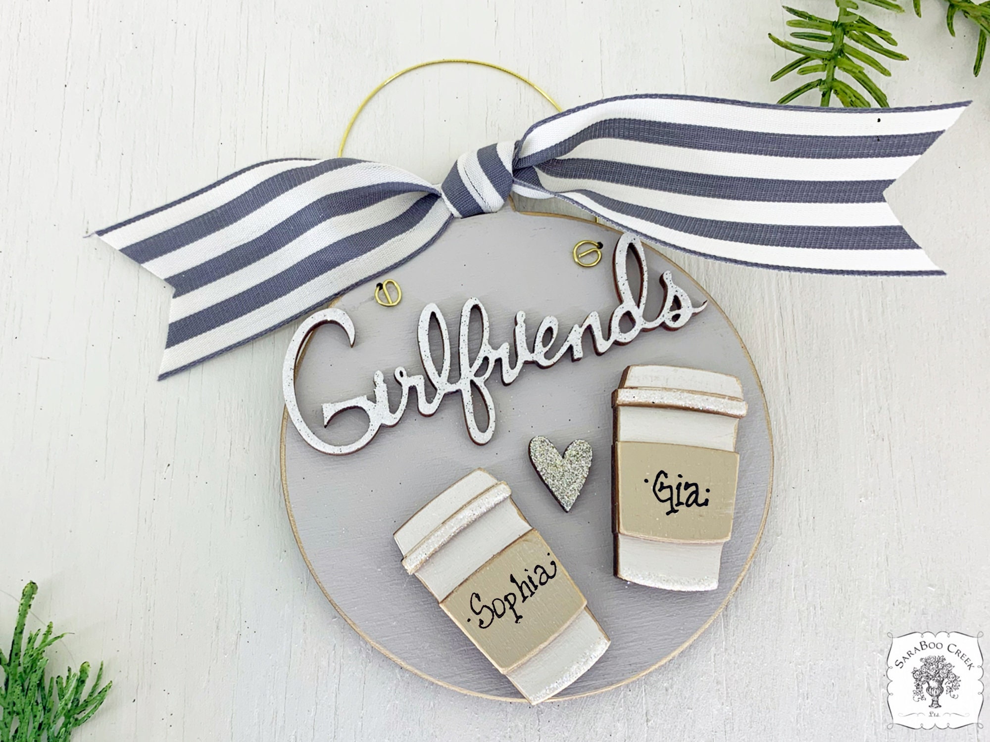 Girlfriend Ornament Girlfriends 2 Coffee Cups Ornament Etsy