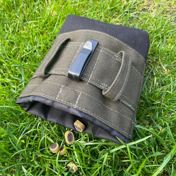 Sac à friandises pour chien, fermeture par aimant, doublure imperméable, pochette de dressage de chien.