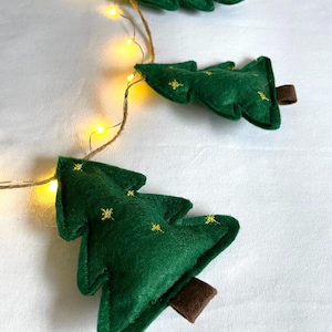 Christmas Tree Garland, Christmas Felt Decoration, Holiday Decor