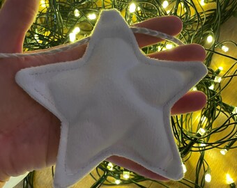 Christmas Garland, velvet stars, Holiday Decor, nursery decorations
