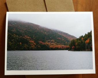 Jordan Pond, Acadia National Park Maine 5"x7" greeting card