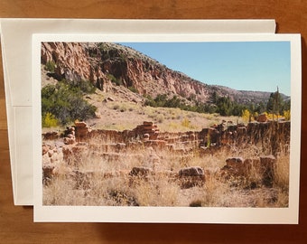 Bandelier National Monument 5" x 7" greeting card