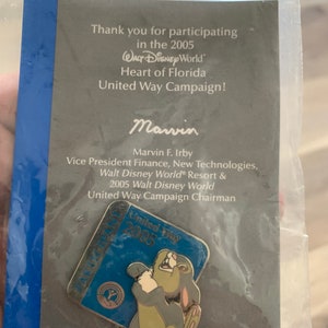 New in Package Disney World United Way Thumper 2005 Participant Cast Pin