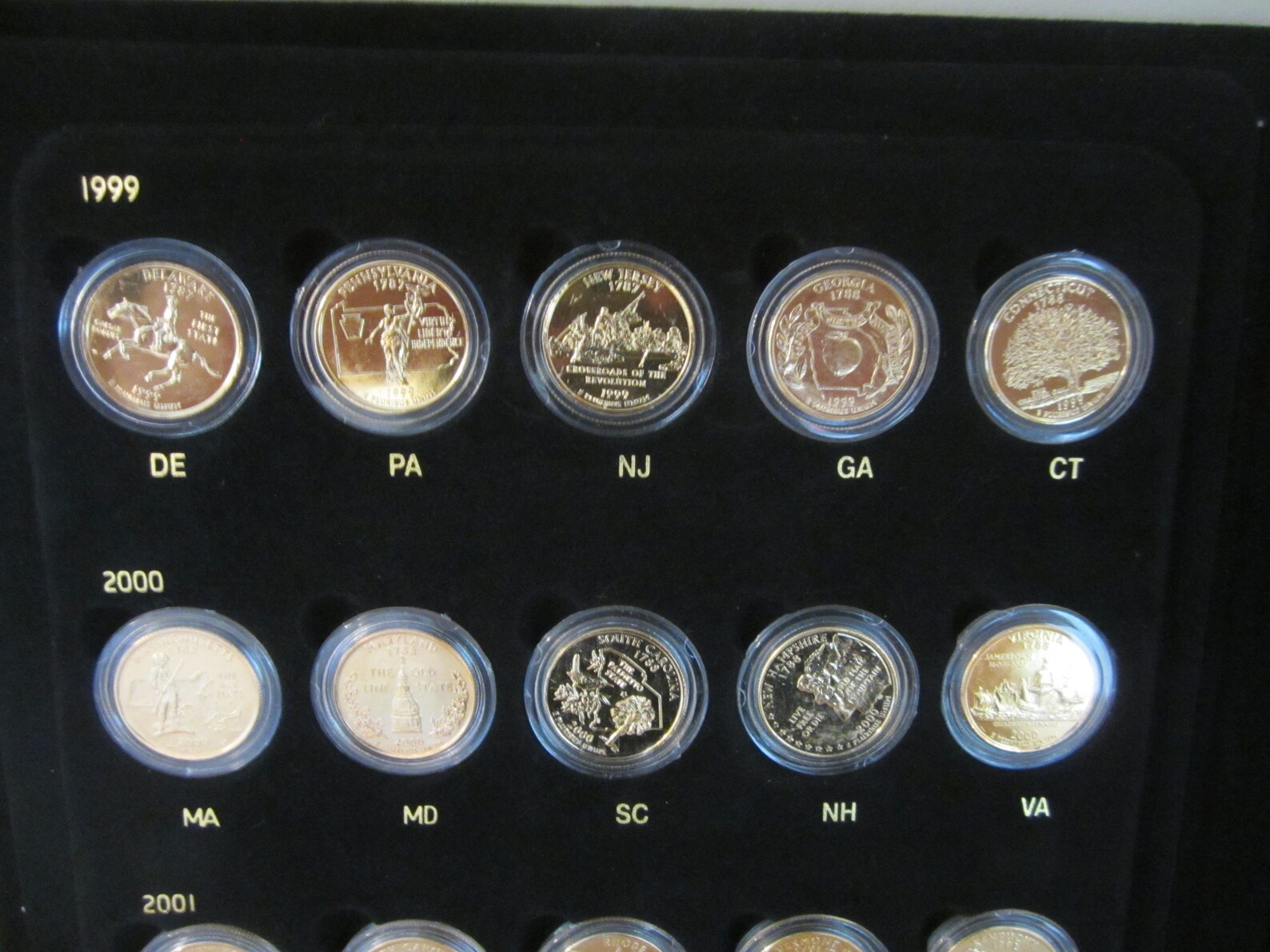 U.S. 24k Gold Plated State Quarters 19992008 P and D Etsy