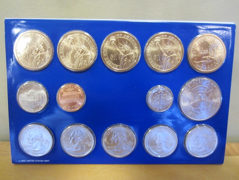2007 United States Mint Uncirculated 28 Coin Set P and D Etsy