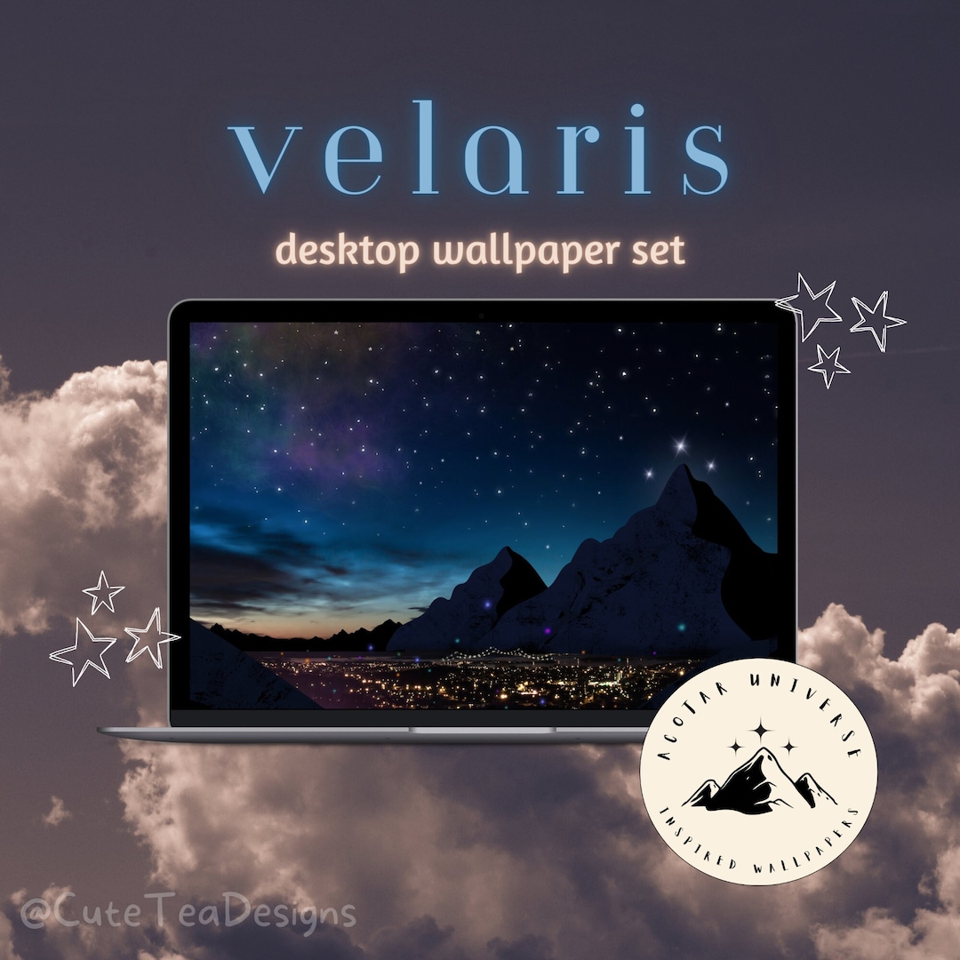 Velaris City of Starlight Desktop Wallpaper, ACOTAR Wallpaper, Bookish
