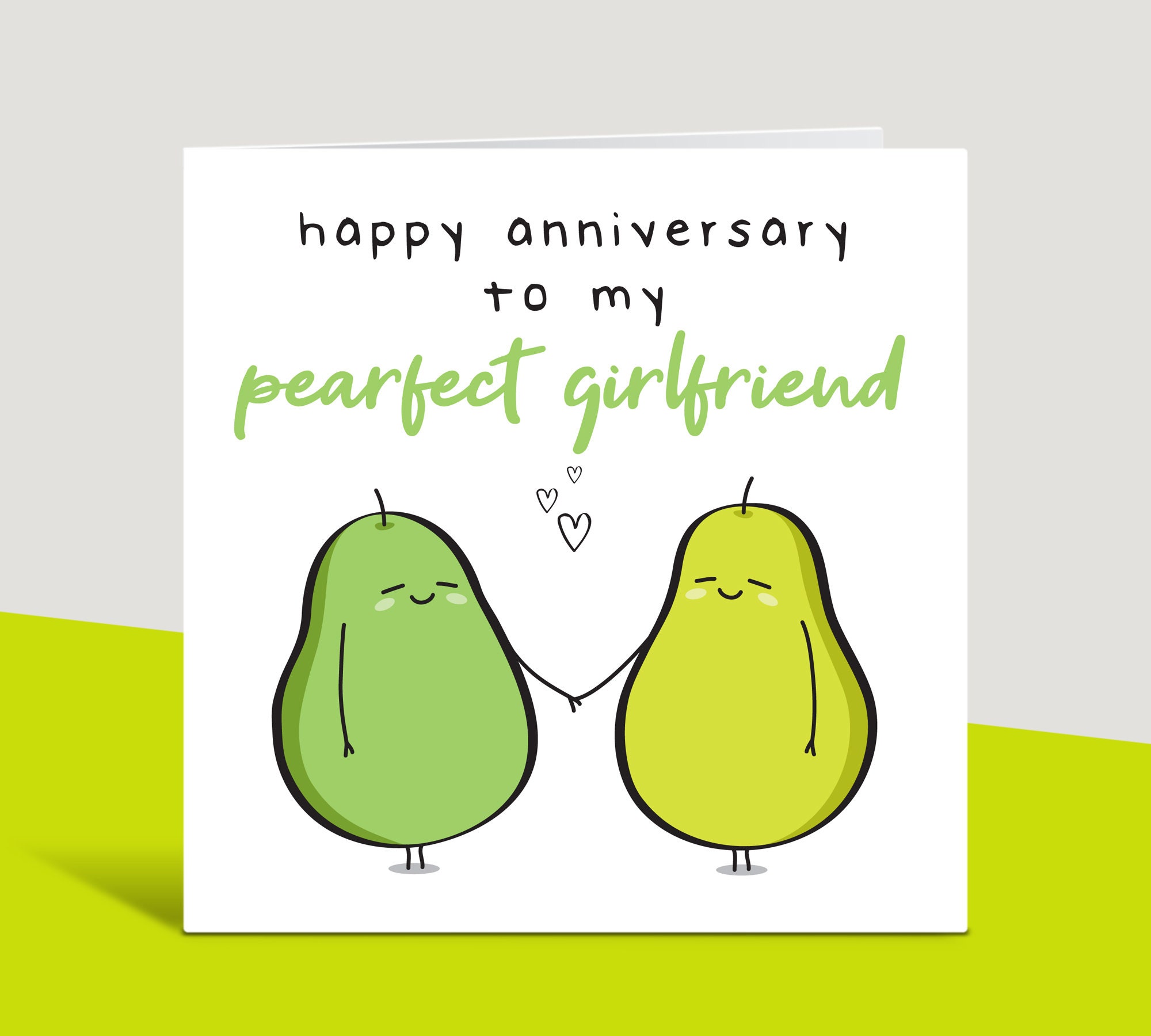 Pearfect Girlfriend Anniversary Card image