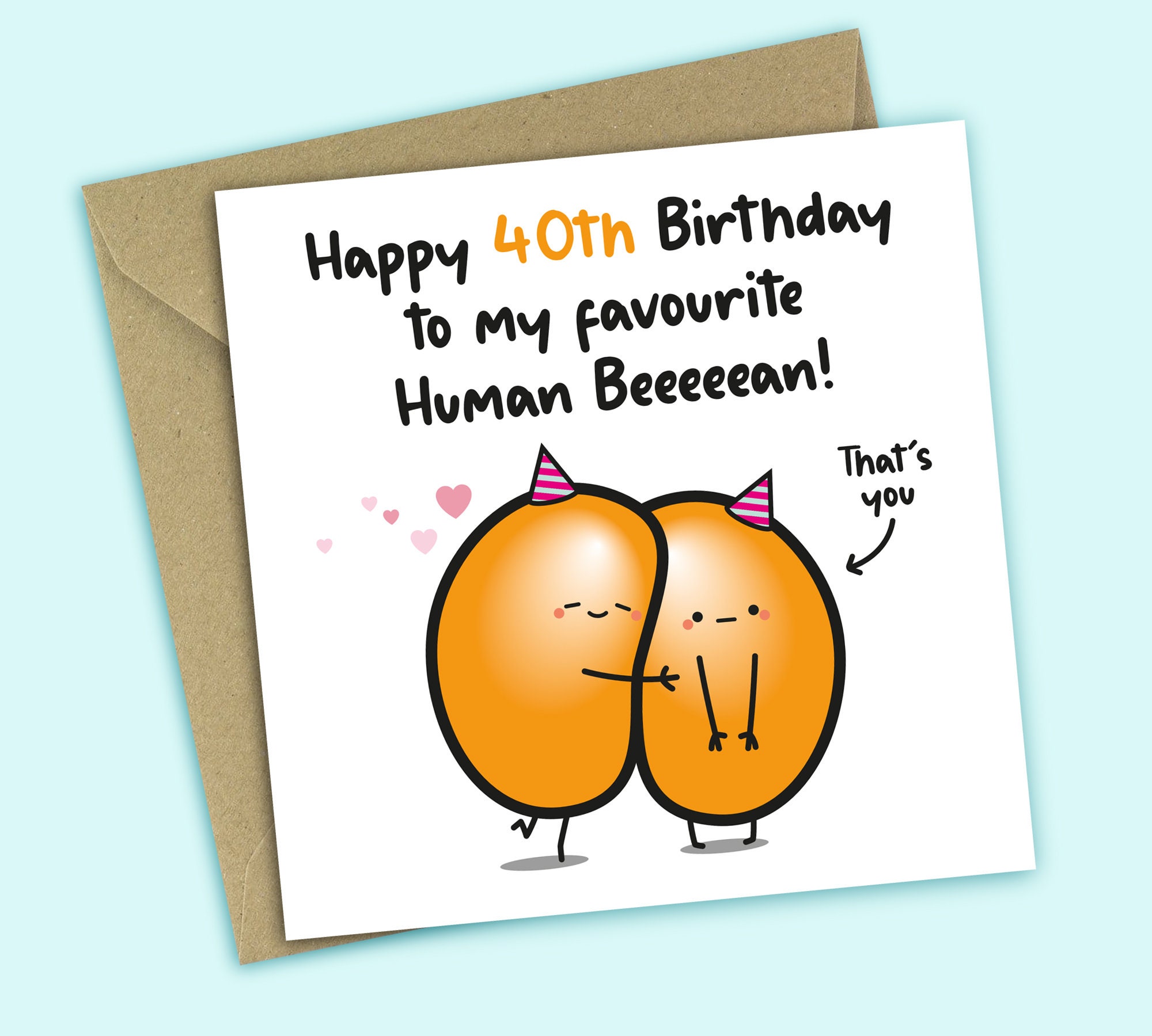 Funny 40th Happy Birthday Card for him for her 40 birthday 