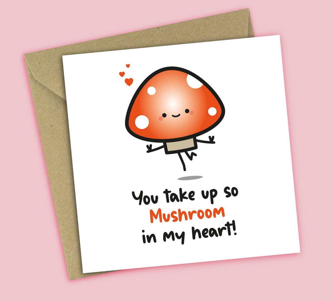 Funny Mushroom Anniversary Card: Punny Love Card - Etsy