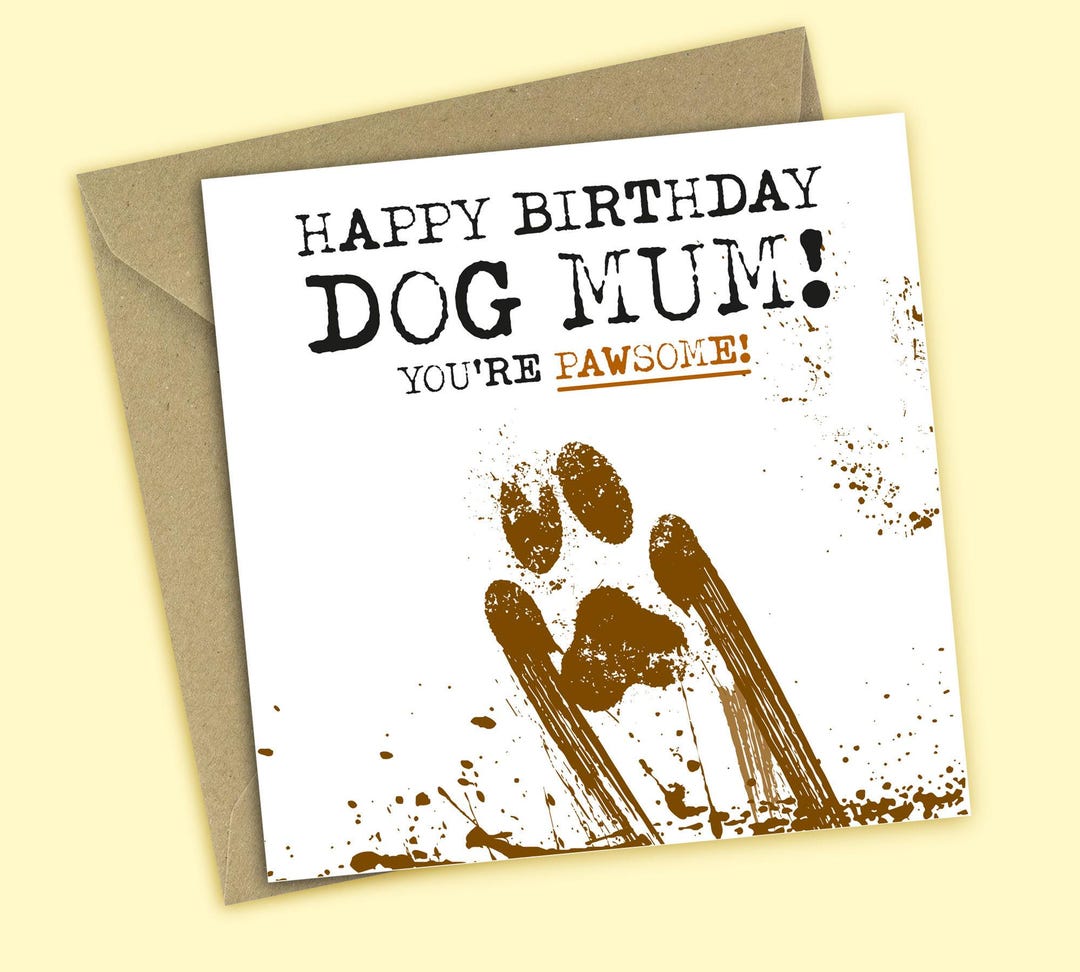 Funny Dog Mum Birthday Card: From the Dog - Etsy