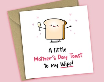 A Little Mother's Day Toast To My Wife - Mother's Day Card For Wife, For Her