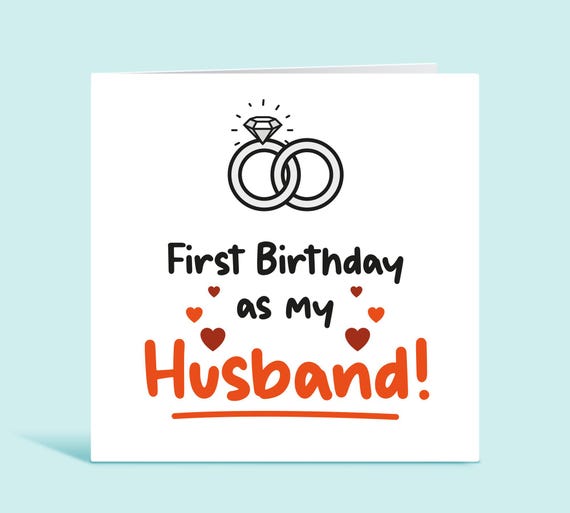 First Birthday As My Husband Card: Anniversary Greetings
