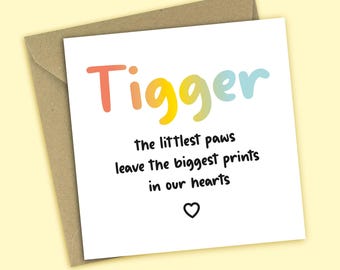 Personalized Cat Sympathy Card – Pet Loss Card